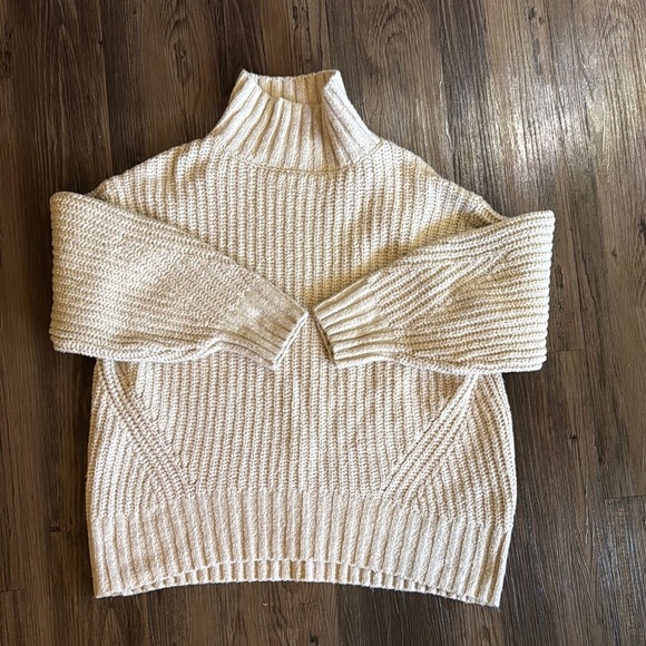 Maeve Anthropologie Cozy Cream Turtleneck Sweater - Picture 1 of 3